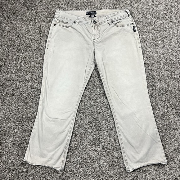 Silver Jeans Womens 34 Gray Suki Capri 26" Mid Rise Light Wash Stretch Denim - Picture 1 of 11